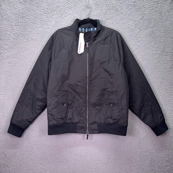 Bonobos Other - Bonobos Coat Mens M Black Harrington Bomber Jacket Preppy Classic Plaid Lined